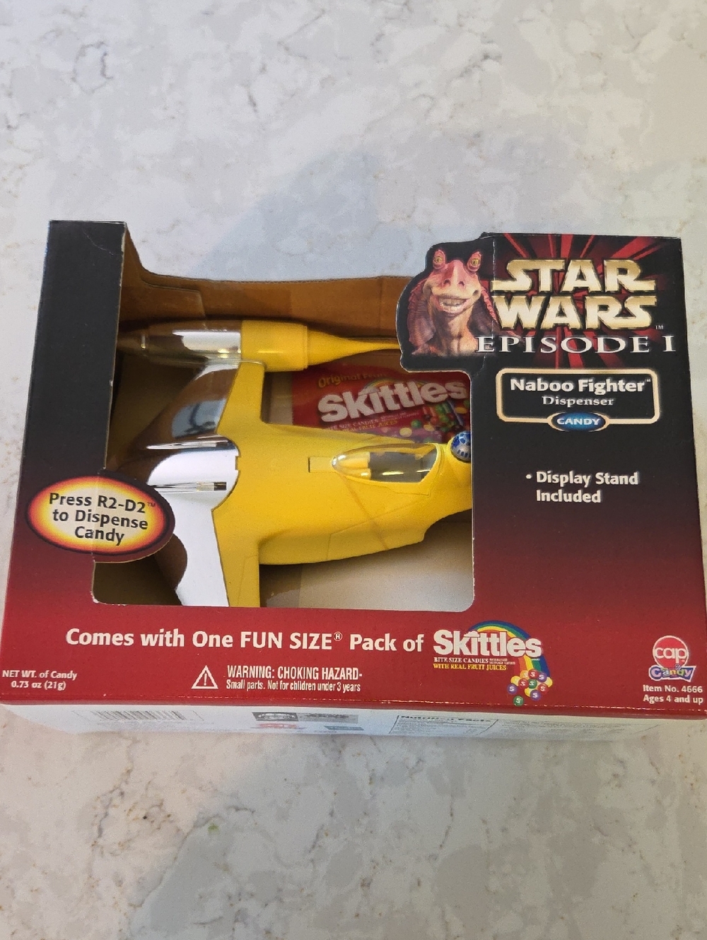 Star Wars Naboo Fighter Candy Dispenser - Yellow and White